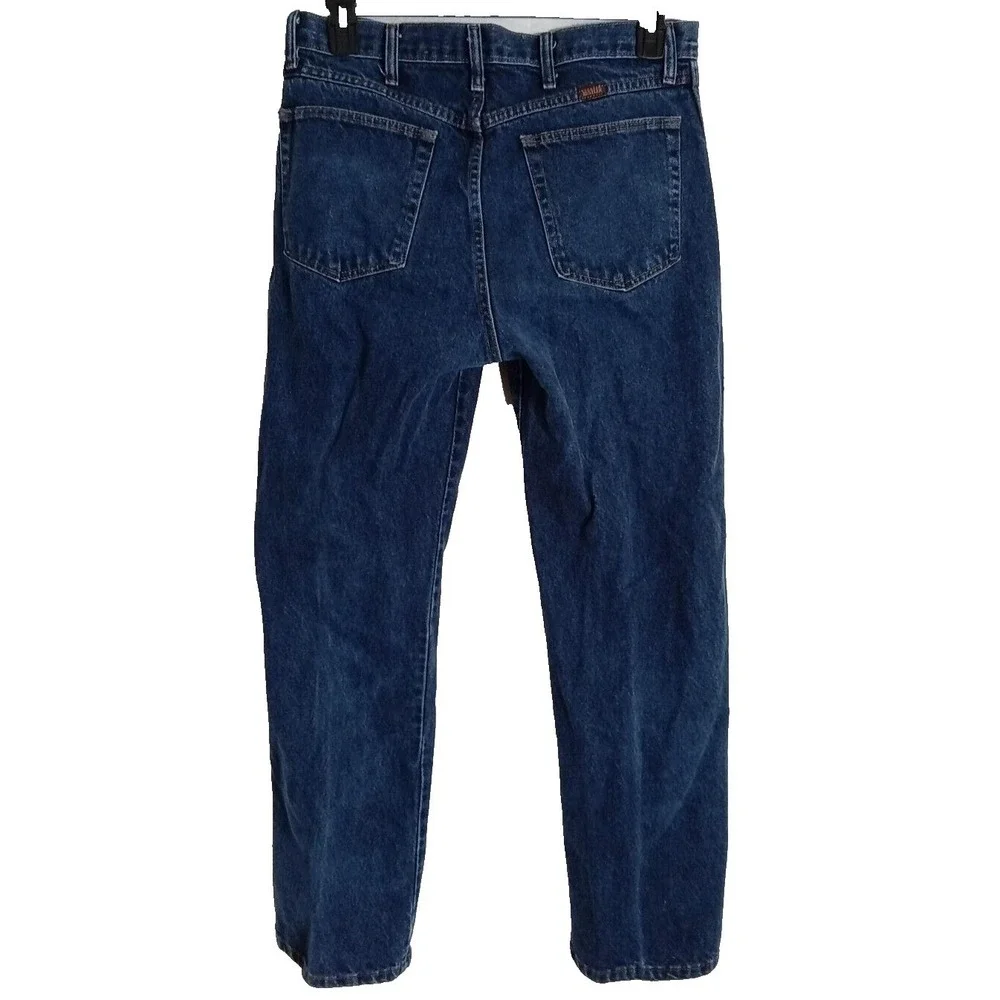 EUC Rustler Jean Men Size 34W 32L Blue Denim Reg‎ Fit Straight Leg Ranch Work